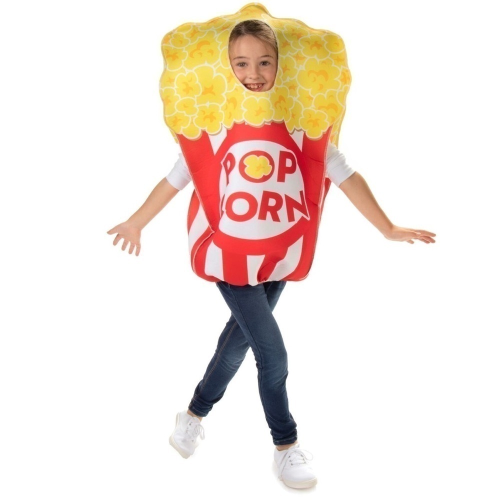 Hauntlook Popcorn Kids Food Movies Themed Halloween Costume Size 5-6